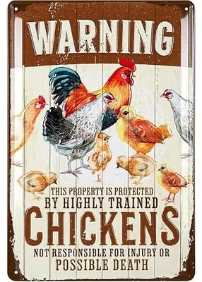 Zdjęcie produktu dla Tabliczka metalowa of chicken vintage dla hodowców kur prezent