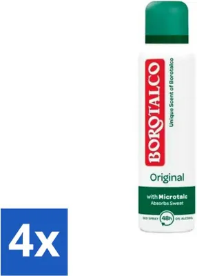 Immagine prodotto di Borotalco Deo Spray Original 150 ml - Confezione risparmio - 4 pezzi