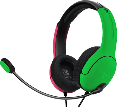 Produktbild von PDP Headset Stereo LVL40 Pink/Grün für Nintendo Switch 500-162-PKGR-EU