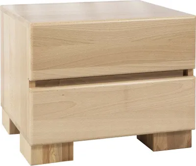 Produktbild von Nachtschrank Eiche/Buche massiv – wildeiche-natur-geölt / Standart 40 cm