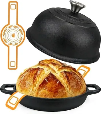 Imagen del producto de Sartén de hierro fundido esmaltada, de 24 cm, para la cocina