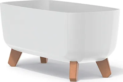 Produktbild von nabbi Kunststoff-Pflanzgefäß auf Beinen DGCL400 39 cm - weiß