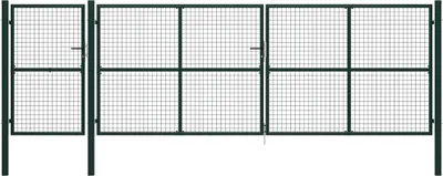 Immagine prodotto di Cancello da giardino in acciaio 500×150 cm verde - Cancelli da giardino "Design 2024" DE72410199