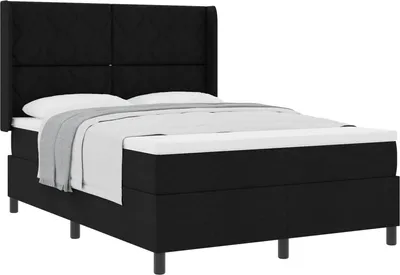 Produktbild von vidaXL Boxspringbett mit Matratze Schwarz 140 x 200 cm Stoff