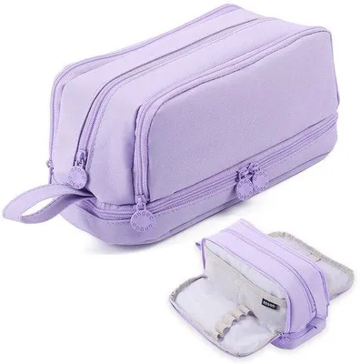 Produktbild von Schulmädchen-Tasche mit großem Fassungsvermögen, 4 Fach-Tasche, Schul- und Bürotasche, multifunktionale Schmink-Tasche