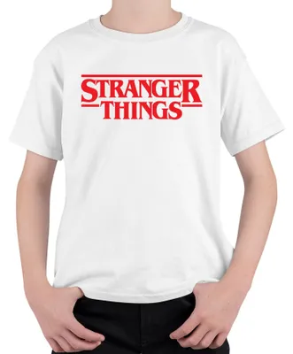Produktbild von Stranger Fan Geschenk Hawkins Upside Down Retro 80er Serienfan Kinder T-Shirt, Weiß, 128