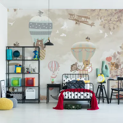 Obrázek produktu pro Muralo XXL Vlies FOTOTAPETE TIERE Ballons (B) 368 cm x (H) 254 cm Tapeta Wandtapete KINDERZIMMER SPIELZIMMER 4881