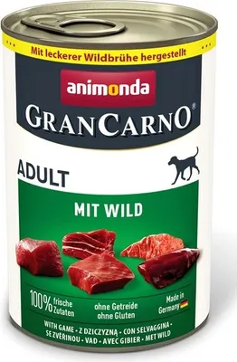 Zdjęcie produktu dla Animonda GranCarno Adult Dziczyzna 400g - Mokra Karma dla Psa