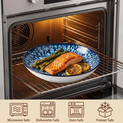 Obrázok produktu pre Jedálenské taniere 23 cm, sada 6 ks, keramika, na cestoviny