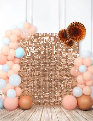 Produktbild von Rosefarbenes Glitzerpanel 30 x 30 cm -