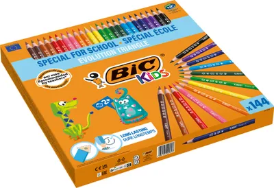 Produktbild von BIC KIDS Dreikant-Buntstifte Evolution Triangle 144er Pack