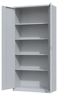 Productafbeelding van Povag Archiefkast met slot - Kantoorkast - Metalen kast - 195x92x42 cm - Grijs