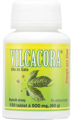 Obrázok produktu pre Vilcacora - Uňa de Gato - 500mg 120 tabliet