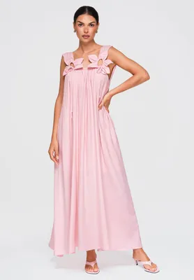 Produktbild von LARICA Kleid Maxi Fließend Romantisch OW-DLR-E0014 rose S