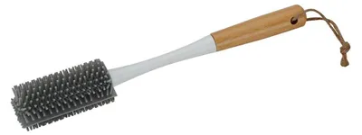 Zdjęcie produktu dla Szczotka do butelek z silikonowym włosiem i bambusowym uchwytem - 30 cm, trwała i higieniczna