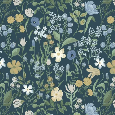 Produktbild von Solidchoice – Selbstklebende Wanddekoration, grüne Blumen, 44 cm x 5 m, wasserdicht
