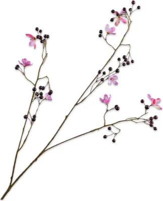 Produktbild von Silk-ka Kunstblume - Kunstzweig - Beerenzweig lila-pink 92cm