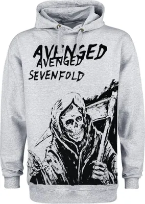 Produktbild von Avenged Sevenfold Kapuzenpullover Herren Scheleton grau meliert M