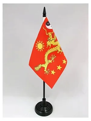 Produktbild von Tischflagge Kaiserliches China - 15x10 cm - Chinesische Tischfahne