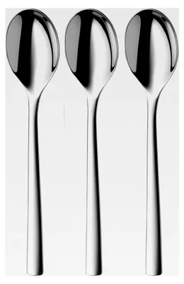Produktbild von Menülöffel Set 21,2 cm, 3-teilig, polierter Edelstahl, rostfrei, Esslöffel, Suppenlöffel, kratzbeständig, spülmaschinenfest, langlebig