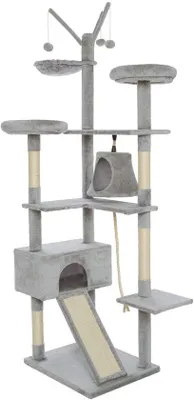 Produktbild von Katenaufstieg - 6 Ebenen - 210 cm - Weißlichgraue Kletterwand