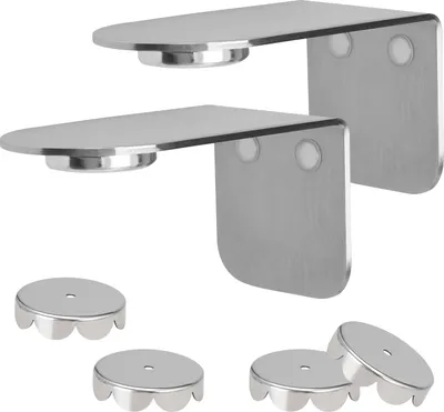 Produktbild von bremermann Magnet-Seifenhalter PUREZZA – frei hängende Seife durch Magnet – Kleben oder Bohren, S/S matt, 2er-Set