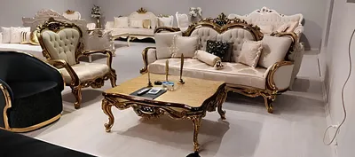 Produktbild von Chesterfield Barock Dreisitzer Couch Möbel Sofa Couchen Stoff Beige