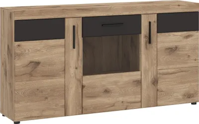 Produktbild von Sideboard >GRANO< in Viking Eiche Nachbildung - 156,8x86x40,9 (BxHxT)