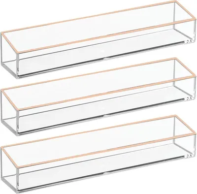 Produktbild von Schminkaufbewahrung Kosmetik Organizer 3er Set mDesign transparent/rosegold