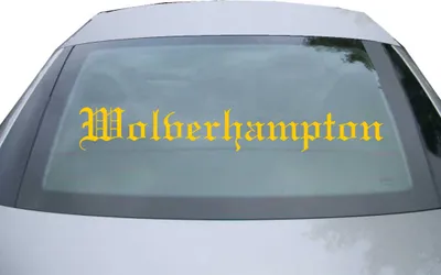 Produktbild von Indigos UG - Aufkleber Heckscheibe & Motorklappe DE6689 - gold - 600x88 mm - Molberhanmpton - Auto Scheiben Fenster Heckklappe Tuning Racing JDM - Die cut