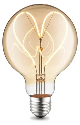 Produktbild von Home Sweet Home dimbare LED-Kugel Herz E27 G95 4W 280lm 2700K Goud
