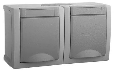 Produktbild von Viko Doppelsteckdose Pacific Grau 90591088-DE