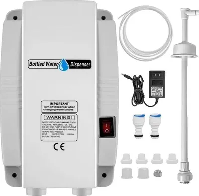 Obrázek produktu pro Čerpadlo pro vodní dávkovač, průtok 1 galon/min, tlak vody 40 PSI, materiál ABS, kompatibilní s kávovary, dvojitý bezpečnostní spínač