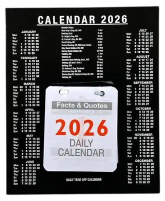 Image de Calendrier quotidien à détacher pour 2026, avec 365 citations inspirantes, format compact, idéal pour la maison et le bureau