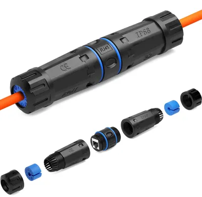Produktbild von hb-digital Kabel Verbinder CAT 7 Outdoor Netzwerk Steckverbinder IP68 wasserdicht Adapter RJ45