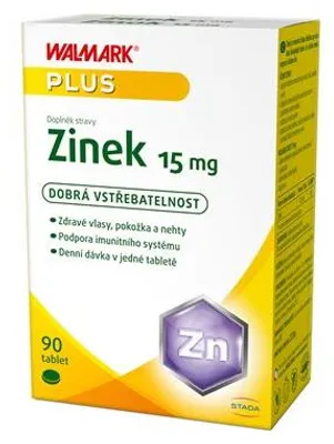 Zdjęcie produktu dla Walmark Cynk 15 mg, cynk organiczny, 90 tabletek