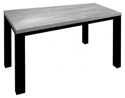 Produktbild von Esszimmertisch Esstisch 140x90 Platte Beton Optik Gestell schwarz