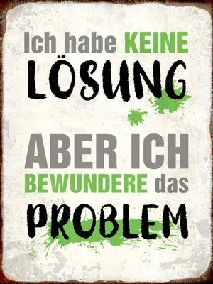 Produktbild von vianmo Holzschild 40x30 cm ich habe keine Lösung aber