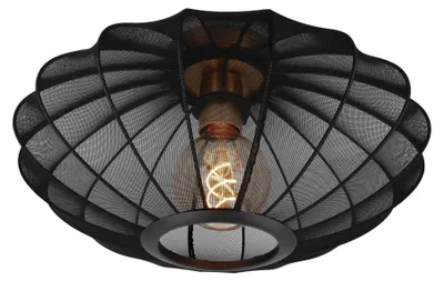 Imagen del producto de Lámpara de techo ovalada con pantalla de tela, color , modelo CORINA, 1xE27, 40W, marca Lucide