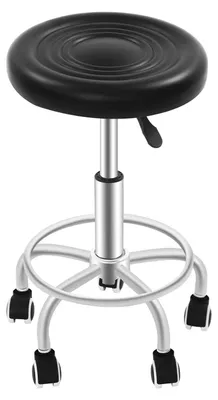 Image de Tabouret de bar réglable en hauteur, pivotant à 360°, avec une capacité de charge de 150 kg, idéal pour un salon, un bureau ou un usage domestique