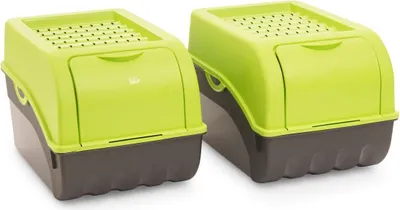Produktbild von Novaliv 2x Mittel 5L grün Gemüsebox Kartoffel Aufbewahrungsbox Vorratsdose Zwiebeltopf Knoblauchbox Obsttopf