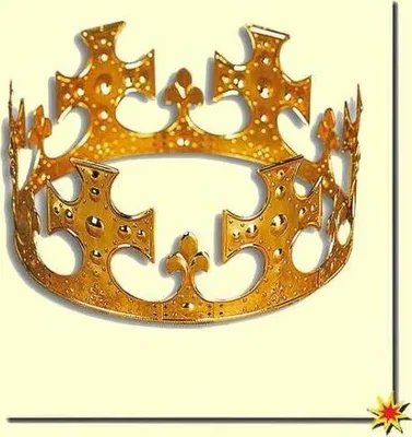 Produktbild von Krone gold Ø 19 cm König Neptun aus Metall für Erwachsene
