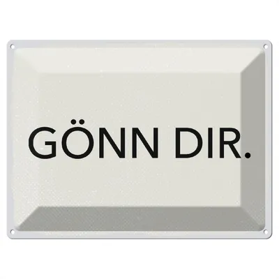 Produktbild von Blechschild Gönn dir weißes Schild, 40 x 30 cm, Blechschilder Spruch Glück Weisheit