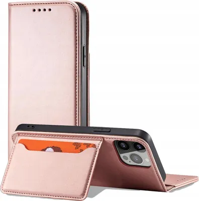 Image de Magnet Card Case Iphone 14 Pro Max Case with Flap Wallet Stand Pink