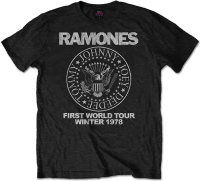 Immagine prodotto di Ramones | Maglietta ufficiale della band | Primo tour mondiale 1978, XX-Large, Nero