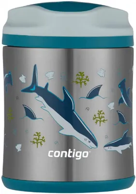 Produktbild von ContiGo! Food Jar, Edelstahl-Thermobehälter für Suppen, Gemüse oder Früchte, 100% auslaufsicher, Lunchbox für Kinder; bis zu 6 Stunden heiß, bis zu 7 Stunden kalt; für Kindergarten oder Schule, 300 ml