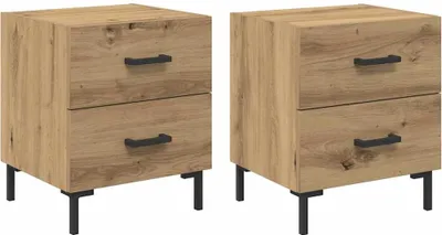 Produktbild von Nachttisch 2 pcs Artisan-Eiche 40 x 35 x 47,5 cm Holzwerkstoff