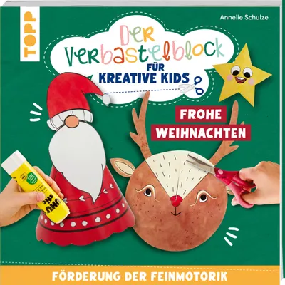 Produktbild von Der Verbastelblock für kreative Kids. Frohe Weihnachten