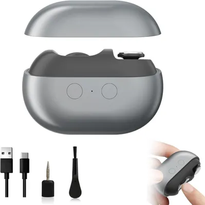 Produktbild von Elektrischer Nagelknipser 3-in-1 mit LED-Licht, Nagelfeile und Auffangbehälter, USB-C, Schwarz