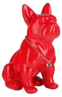 Image de Solidchoice - Statue de bouledogue français, multicolore, 31 cm (12,2 pouces)